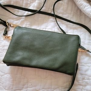Leather crossbody/wristlet